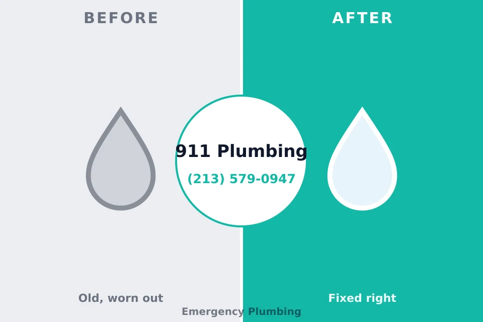 Before and after: plumbing repair Worland, WY